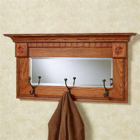 Entryway mirror with hooks - This mirror also comes with 2 keyhole hanger attached on the back for additional support. It can easily be installed with screws or wall hooks (not included). This decorative mirror is perfect as a vanity mirror in the bathroom, or it can be used as an accent mirror in the living room, bedroom, and entryway.